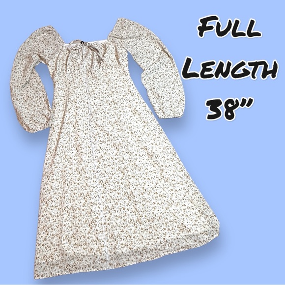 💥HP💥NWT Vernacular Peasant Style Midi Dress in Antique Floral Print. Size Small - Picture 6 of 13